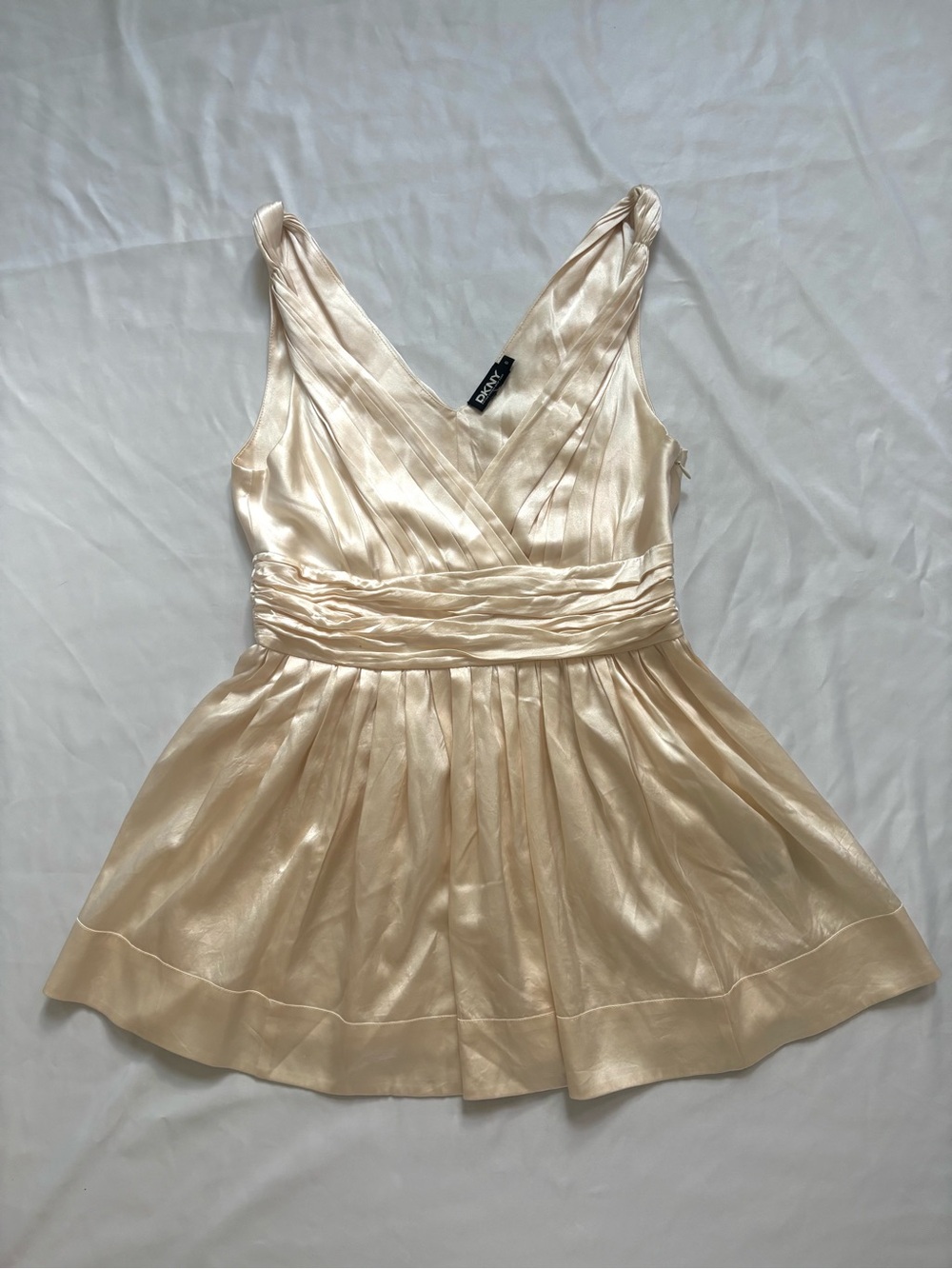 Satin DNKY babydoll tank top 2000s